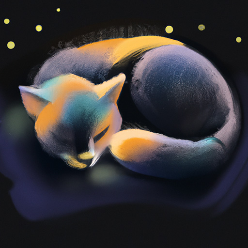 illustration d'un chat endormi
